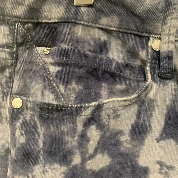 Seven7 Corduroy Ultra HIgh Rise Skinny Pants 12 Tie Dye Ashley Blue Soft Stretch - Picture 3 of 10